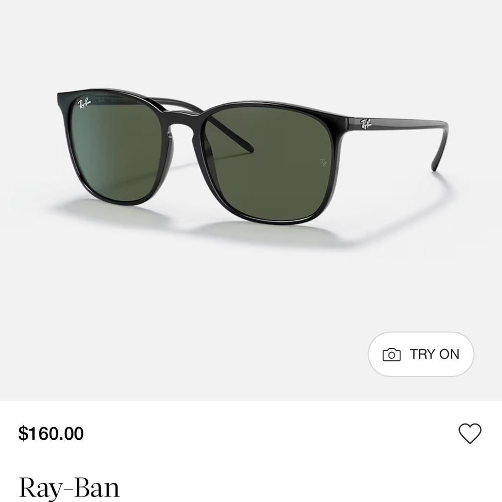 Ray-Ban RB4387 Classic Black Sunglasses with Dark Green Lenses Never Worn